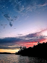 Red-Tinged Clouds at Sunset